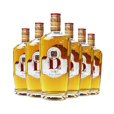 古越龙山黄酒官方旗舰店D6六年陈干纯低糖17度原色500ml*6瓶
