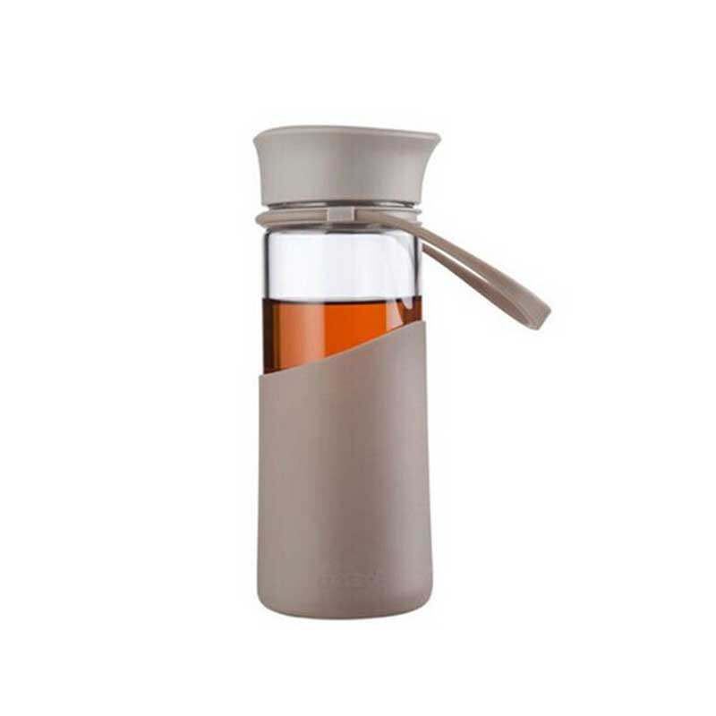 MIGO享悦无铅健康玻璃水杯0.5L 时尚便携防漏茶滤夏季水杯子