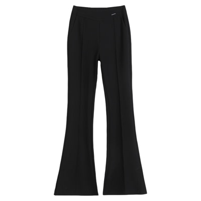 西装微喇裤女春秋款黑色高腰显瘦