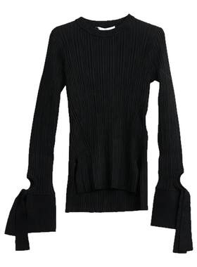 3.1 Phillip Lim 女士开叉针织衫长袖修身喇叭袖毛衣银泰 301596