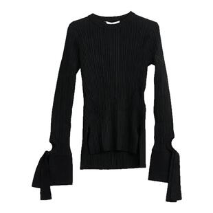 3.1 Phillip Lim 女士开叉针织衫长袖修身喇叭袖毛衣银泰 301596