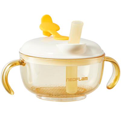 Neoflam宝宝喝粥神器吸管辅食碗