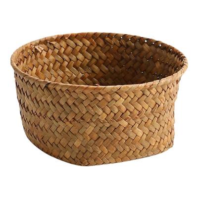 草编桌面钥匙杂物盒日式小篮