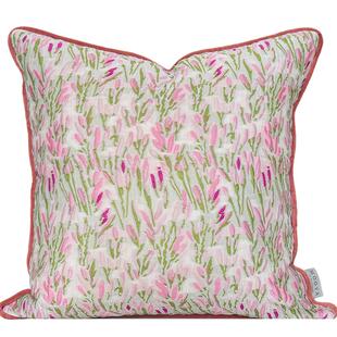 MOOYA莫奈花园 法式轻奢粉色抱枕高级复古靠枕套沙发客厅靠垫新款