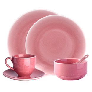 RAK进口甜心佳人马卡龙色一人食餐具精致饭碗甜品盘子陶瓷咖啡杯