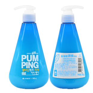 韩国LG倍瑞傲pumping竹盐派缤牙膏285g 香氛液体按压式清口气味臭