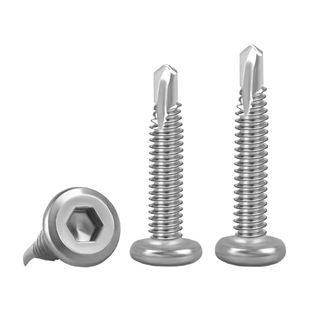 沪心410不锈钢平头内六角钻尾螺丝自攻自钻燕尾丝彩钢瓦螺钉M5.5