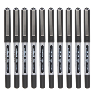 日本uniball三菱中性笔ub150直液式走珠笔0.5mm防水性速干三棱签字笔0.38黑色学生考试专用大容量日系文具uni