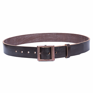 山岩 英国进口JE马缰革皮带 纯手工制作紫铜扣头男士商务轻奢皮带