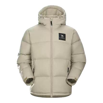 骆驼黑钻5PLUS 男装羽绒服加厚保暖连帽拒水羽绒服面包服短外套冬