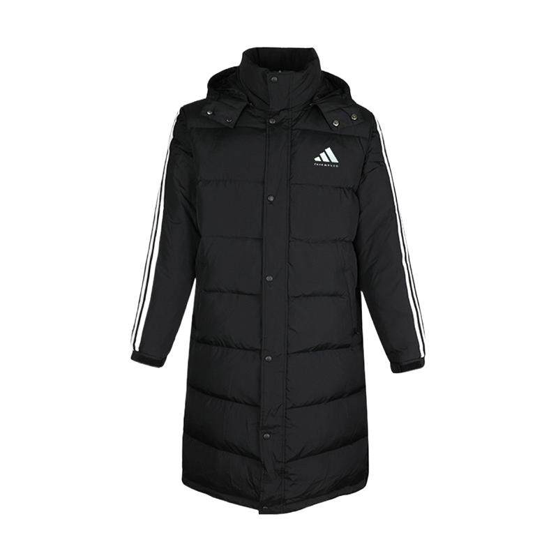【自营】Adidas/阿迪达斯冬季男士长款保暖连帽羽绒服ADIPK01T-BW