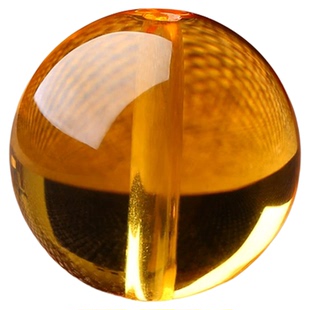 黄水晶散珠全净体9A巴西暴力多宝手串项链隔珠单颗珠男女手链项链