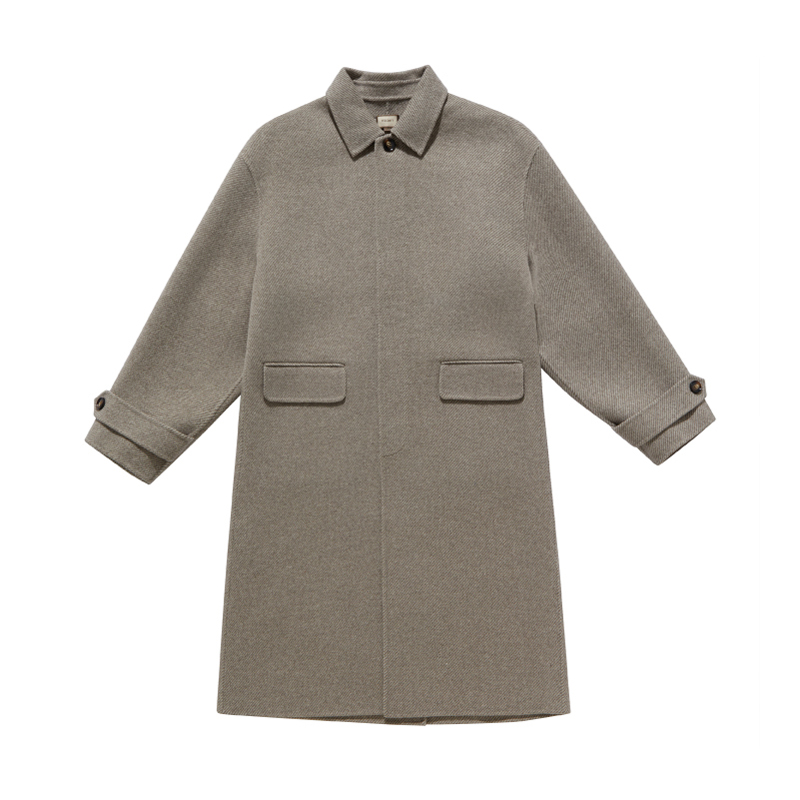 VESCORTT纯臻系列 无染色纯羊毛 男士双面呢长款大衣 高级感男装