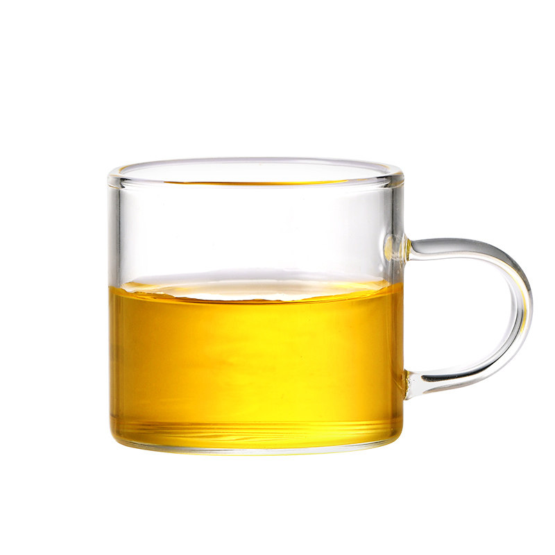 防爆玻璃小茶杯带把品茗家用套装