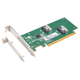 PCIe 4.0 x16显卡延长线转SlimSAS 8654 8i转接底座u.2硬盘转接卡