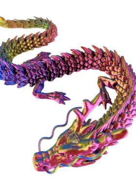 3D立体打印龙大号全身关节可动