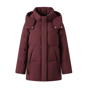恒源祥集团彩羊妈妈装中长款羽绒服女2025冬季新款中老年加厚外套
