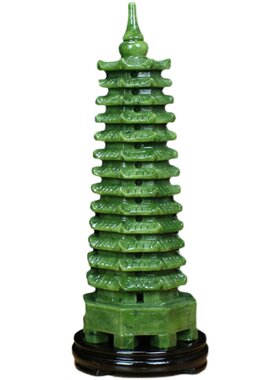 文昌塔摆件书桌天然玉石天然玉石