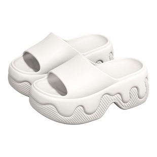 8cm厚底增高拖鞋女夏季2026新款家居防滑凉拖外穿海边沙滩踩屎感