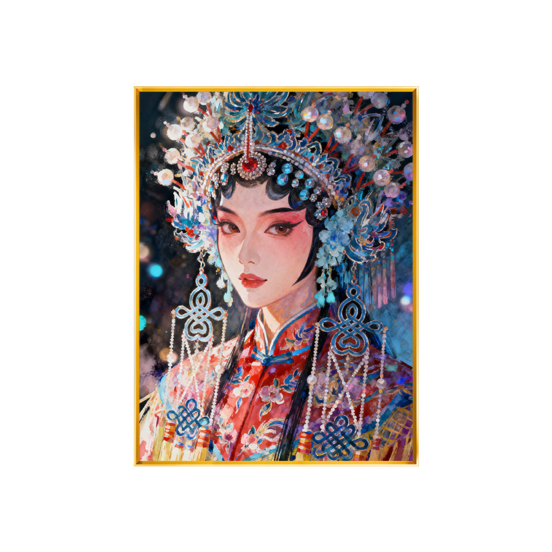 中国风京剧花旦十字绣2026新款经典民族戏曲满绣小尺寸线绣新手绣
