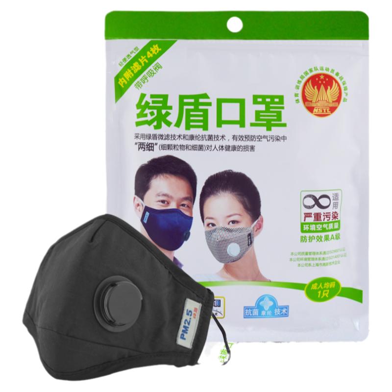 绿盾口罩防雾霾呼吸阀防尘成人