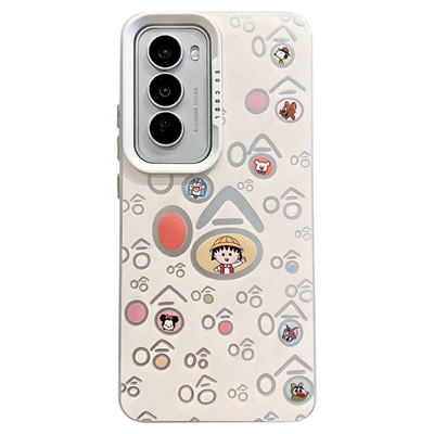 ins风卡通樱桃小丸子彩色哈哈适用opporeno12/11pro手机壳高级感Reno14/13网红手机壳reno15pro防摔保护套女