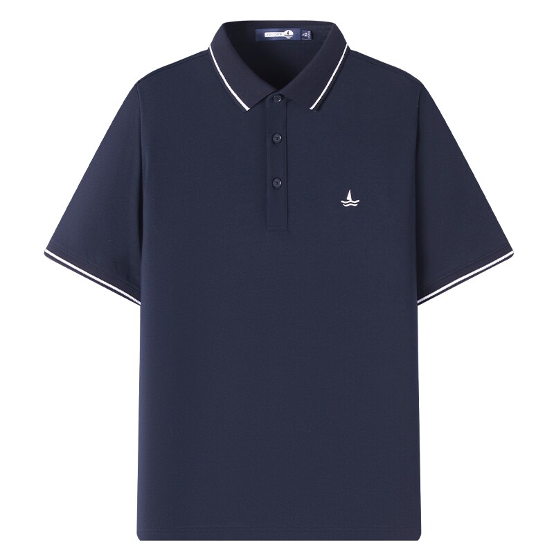 [冰丝]Navigare意大利小帆船藏青色凉感短袖Polo衫男夏季翻领t恤