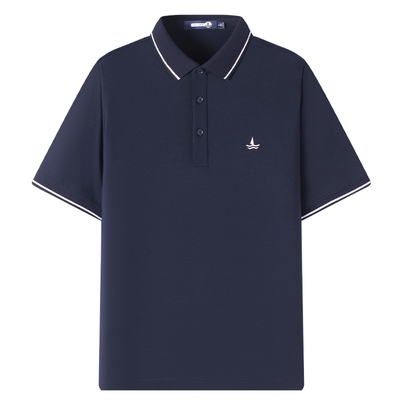 纳维凯尔小帆船男冰丝Polo衫夏季