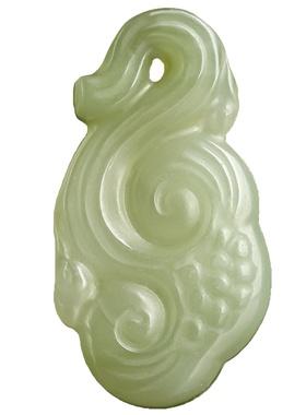 天然和田老料如意吊坠挂件饰品