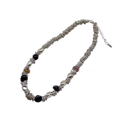 金属异形女不规则串珠项链