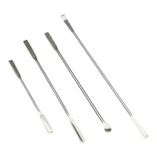 实验不锈钢药刮刮刀刮铲接种铲U勺平头铲弯铲微量药勺22cm30cm勺