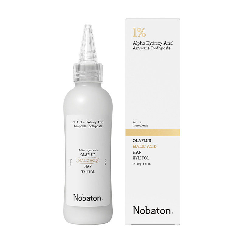 露思同款！Nobaton诺巴顿农场牙膏果酸粉盐亮白修色去渍160g