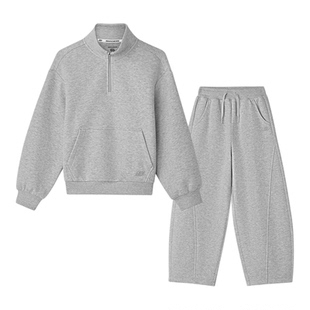 Skechers斯凯奇儿童卫衣长裤2026春季新款童装男女童休闲运动套装