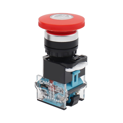 蘑菇头自锁启动银点急停按钮