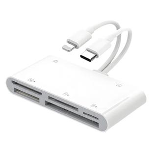 多功能读卡器相机SD卡CF卡TF内存卡XD卡U盘MS储存卡移动硬盘TYPEC数字耳机合一适用华为小米苹果手机电脑通用