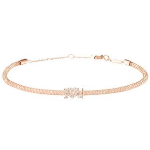 【新年礼物】DJULA茱蕊 星耀18K金镶钻ILOVE字母吊坠玫瑰金手链