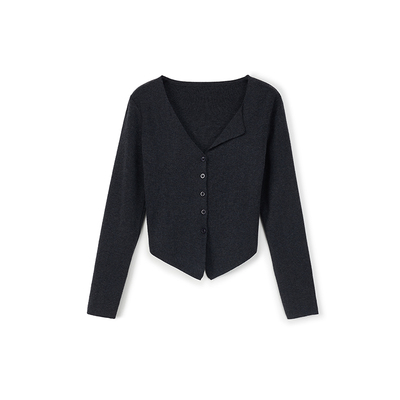 PRE PREWORKS亟简松弛感羊毛针织上衣 细腻裸感不对称针织两套装