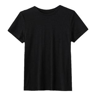 GOLDEN BARRY26年春夏打底衫纯羊毛圆领短袖T恤女通勤百搭201950