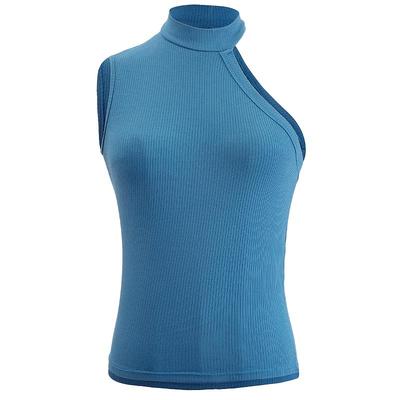 豆蔻依缘现代舞练功服不对成高领背心修身显瘦上衣中国舞舞蹈服女