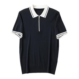 冰感降温夏季男士凉感针织短袖