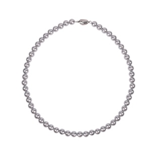 倪妮同款铂金灰色珍珠项链真多麻颈链女款2026新款锁骨链8mm配饰