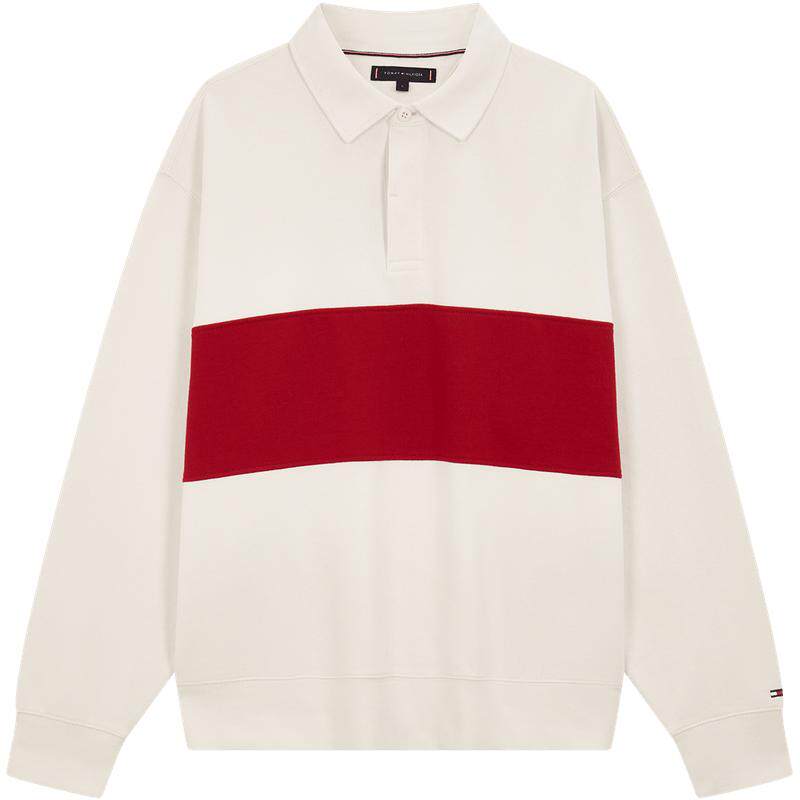 Tommy男装美式复古撞色POLO卫衣