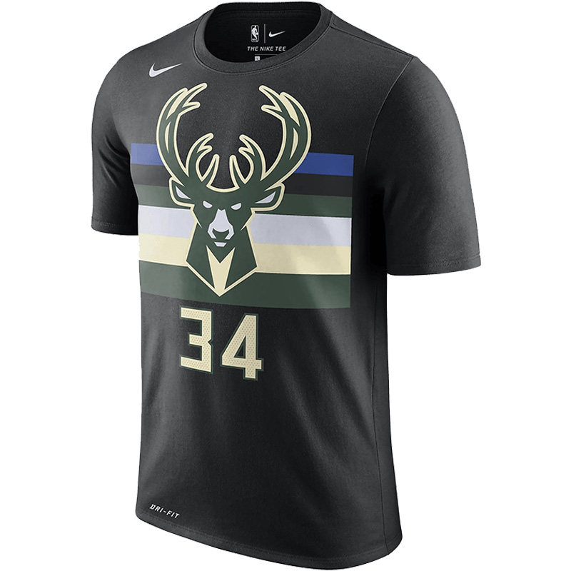 Nike/耐克正品密尔沃基雄鹿队 NIKE DRI-FIT NBA 男子T恤BQ1547