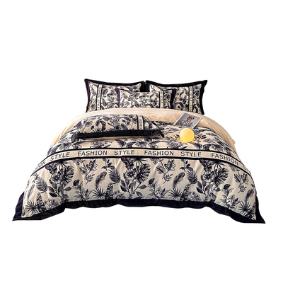 A类母婴级冬季牛奶绒四件套超柔软被套床单珊瑚绒轻奢风床上用品