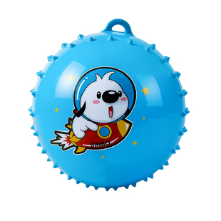 儿童吊绳凸点按摩弹力球宝宝婴儿带绳拍拍感统训练运动充气玩具球