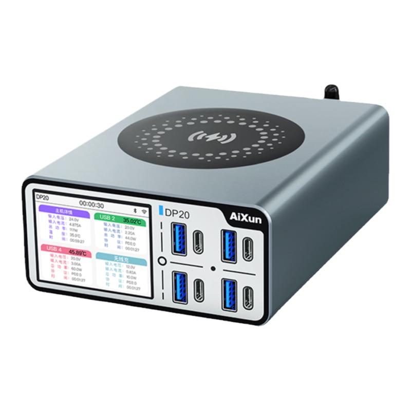 艾讯DP20智能快充USB多口无线充电手机笔记本pd3.0协议QC4.0充电器
