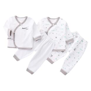 婧麒新生婴儿儿衣服春秋宝宝秋衣秋裤套装初生幼儿0-3月分体内衣