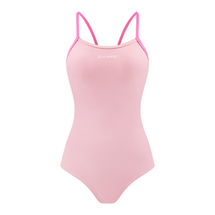pulassi泳衣女款泡温泉专业竞速2025新款游泳馆专用游泳衣蔷薇粉