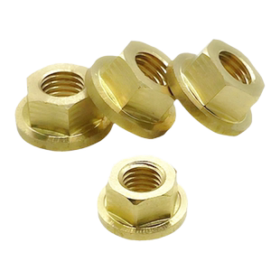 黄铜法兰面六角螺母带垫螺母铜螺丝帽M4M5M6M8M10-M12*1 1.25 1.5