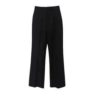 DOUBLEWIN Unisex Black Pants男女同款显瘦黑色休闲微喇西裤
